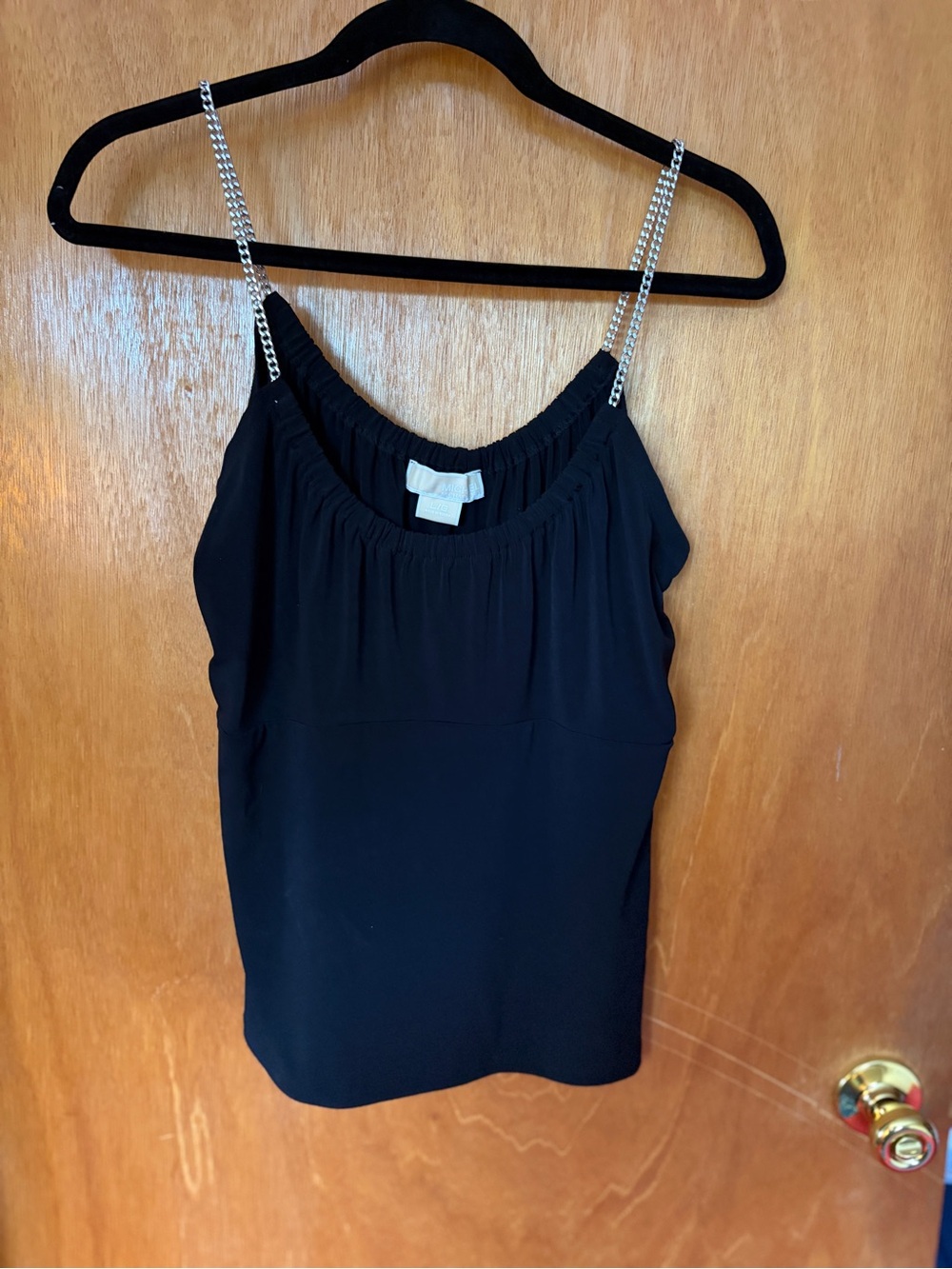 Michaels Black Cami with Silver Chain Straps